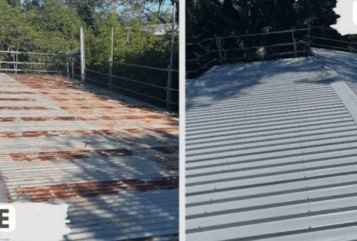 Before and after work Au roofing